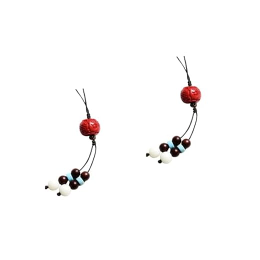 BESTOYARD 3 Peças De Alças De Telefone Alça De Mão Paracord Pulseira De Charme De Telefone Celular Chaveiros Chineses Peças De Carro Chaveiro Chinês Jade Chaveiros Telefone Pendurado Alça