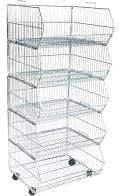 Retail Shop Supermarkets Basket Plastic Shopping Basket With Wheels And Telescopic Handle, Plastic Shopping Baskets, Stacking Baskets (5 Tier Chrome 1m)
