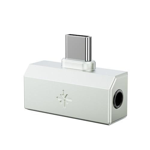 FiiO/Snowsky Tiny Portable DAC & Headphone Amplifier, Hi-Res USB DAC, PEQ Precision Tuning, PCM 384kHz/DSD256 Decoding, Android App/Web Control (3.5mm + Type-C Dual Ports,Tiny A Silver)