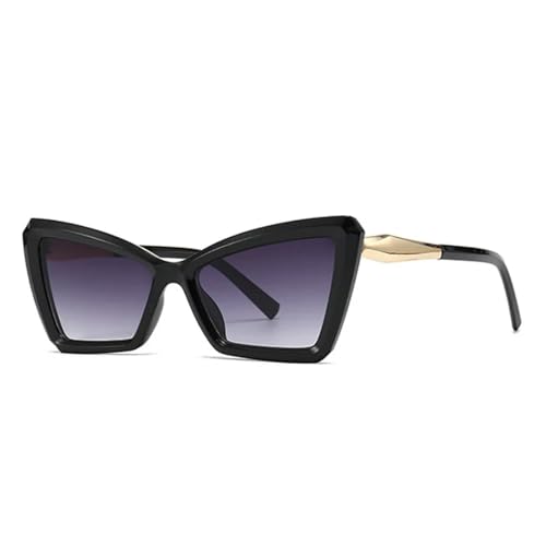 Lunettes de soleil œil de chat rétro bleu thé anti-UV400 pour femme et homme