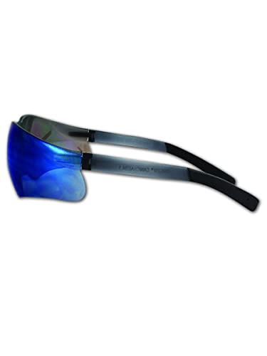 Image of MAGID Y19GFBM Gemstone Myst Flex Y19 Series Protective Eyewear, Gray Frame, Blue Mirror Lens (1 Pair)