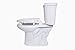 Centoco 3 inch Raised Toilet Seat for Seniors, Elongated, Closed Front with Cover, Plastic, Made in the USA, 3L800STS-001, White