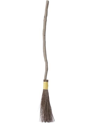 Smiffys Extendable Authentic Broomstick 3 Pieces 98cm Halloween Fancy Dress Accessory Witch Dress Up Accessories