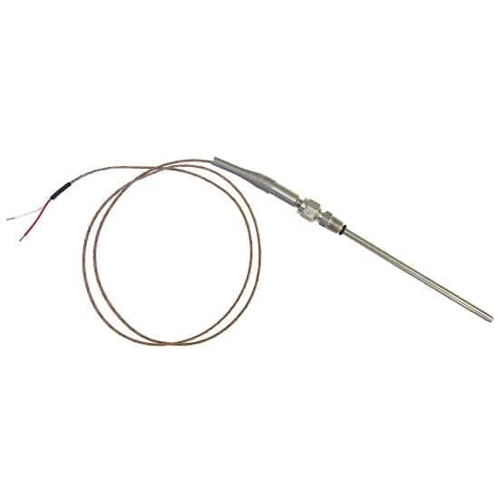 Digi-Sense AO-90446-33 Temperature Probe, Type J, 10" L, 1/8" Dia, Fiberglass, Leads