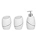 Produktbild kela Badset Talus, 3-teilig, Polyresin, weiß, 2X Becher, 1x Seifenspender 300 ml, 390231