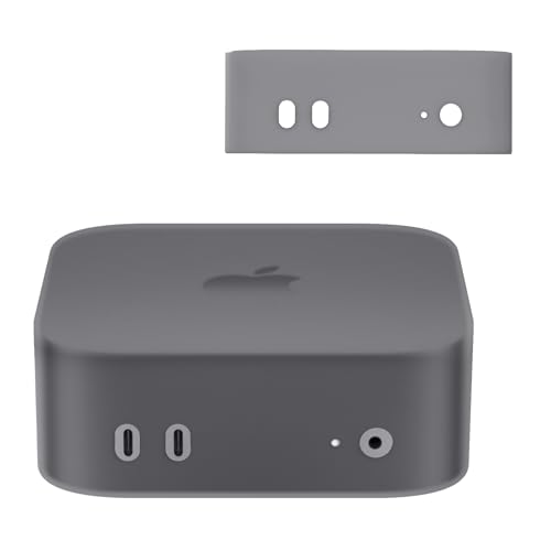 Image of Case for Apple 2024 Mac mini M4 / M4 Pro,NOUKAJU Silicone Protective Cover,Drop-Proof,Scratch-Proof,Shock-Proof,Dust-Proof,Protective Case for Mac mini 2024(Clear-Black)