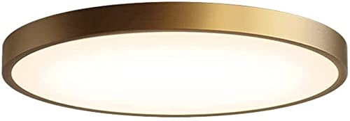WGFJKI Plafoniere a LED UltraSottili da 4 cm in Rame Lampada da soffitto dimmerabile a 3 Colori per Montaggio a Incasso Lampada da soffitto ad Alta Trasmissione Luminosa con Paralume in Acrilico
