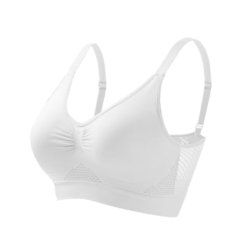 MESSIYO Push Up Sports Bra for Women Breathable Anti-Sagging White - image 7