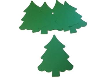 50 Christmas Tree Cut Outs, 2.5 Inch Tree Die Cuts, Holiday Confetti, Christmas Party Decorations, Table Scatter, Festive Craft Supplies