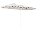 Produktbild Kingsleeve Doppelsonnenschirm 460x270 cm Extra Groß mit Kurbel UV Schutz 40+ Wasserabweisend Stabil Garten Terrasse Balkon Sonnenschirm Gartenschirm