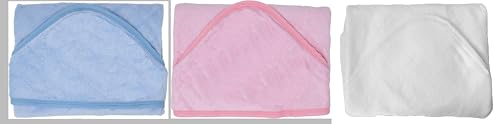 Image of BY LORA Hooded Baby Towel for Toddlers, Soft 100% Rayon Bath Towel, Highly Absorbent Baby Girl Wrap, 35 x 35 Inches, Toddler Gift, Pink 2-Pack
