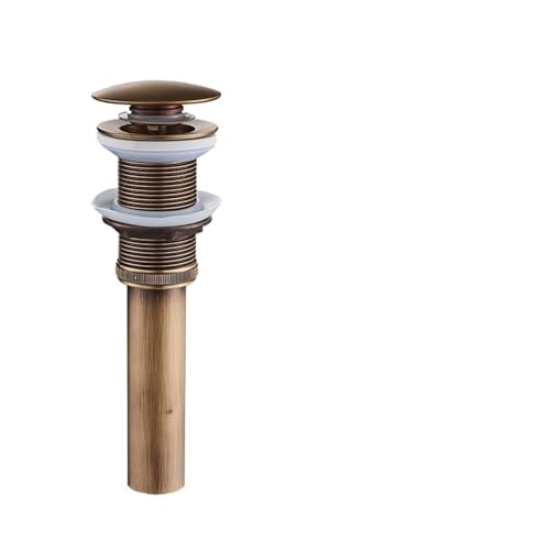 Enchufe de Fregadero Universal. Desagüe de Fregadero Universal emergente con rebosadero Multicolor(Antique Brass A1)