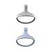 Kids Heroes One-Piece Silicone Pacifiers with Handle and Vent Holes for Babies 0-36 Months, BPA-Free, Soft, 2 Pack, Blue and Grey