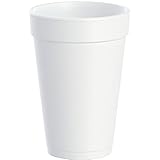 DART white foam cups 16 oz 25 cups