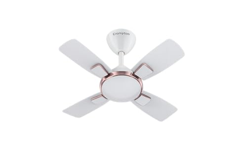 Image of Crompton Highspeed Toro 600 mm Designer Ceiling Fan | BEE Star Energy Rating | Anti-Dust | Active Power Technology | Upto 50% Less Heating | 2 Year Manufacturer Warranty | Silver Magic White