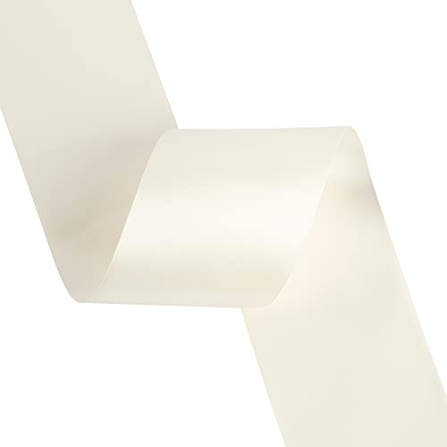 Joycrosso 75mm Double Faced Satin Ribbon 22 Meters-Roll Set for Chair Sash Gift Wrapping Party Favor Home Decoration Craft Supplies, Ivory - Image 4