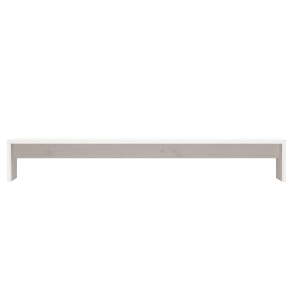 vidaXL Monitorständer Schreibtischaufsatz Monitorerhöhung Bildschirm Aufsatz Bildschirmerhöhung Bildschirmständer Weiß 100x27x15cm Massivholz Kiefer