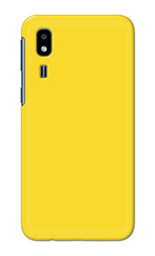 Image of Printed Hard Back Cover Case for Samsung Galaxy A2 Core Back Cover (Plain Yellow) -1803