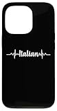 Installation facile Italy: Language Fans & Speakers Italian Heartbeat Coque pour iPhone 13 Pro