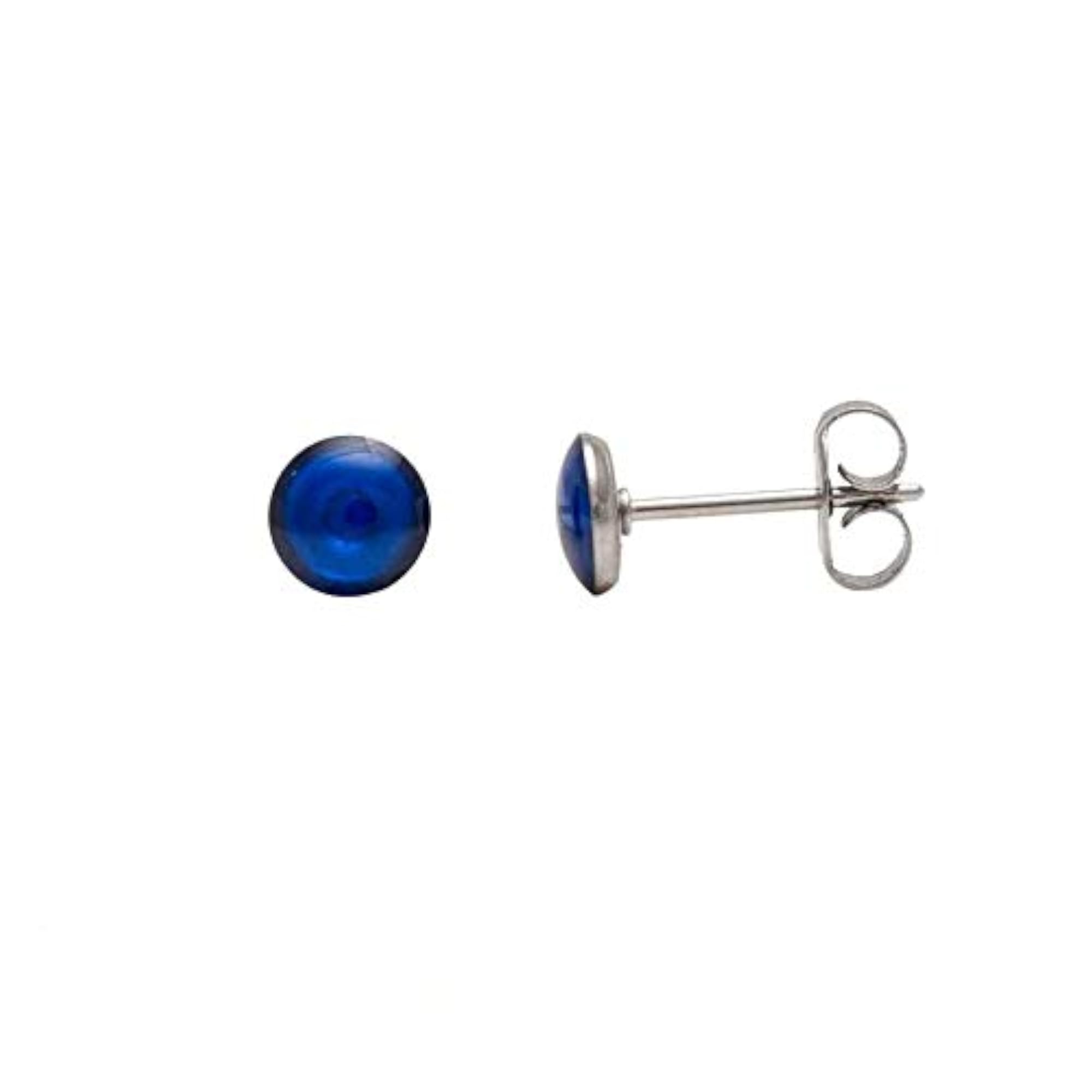 5MM Novelty Neon Blue Allergy Free Stainless Steel Ear Studs