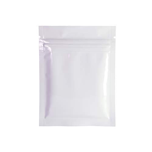 Bolsas de embalaje plano de aluminio metálico QQ Studio con acabado premium blanco brillante 3