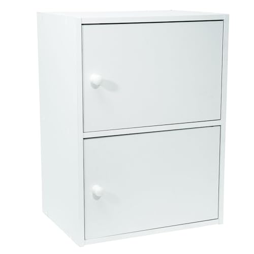 Eleganza e durabilità: Questo blocco di stoccaggio con porte è progettato con pannelli in legno MDF, offrendo non solo un'eleganza raffinata, ma anche una struttura stabile e durevole.