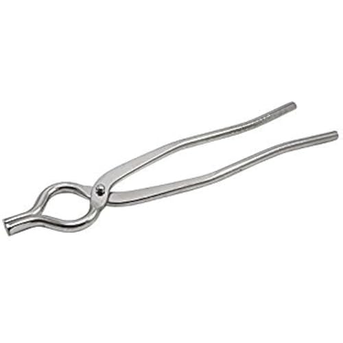 Shourya Trading Stainless Steel Pakkad-Big, 1 Pcs, Modern, Silver, 10.4 x 2.2 x 0.2 Inch, Food Tongs