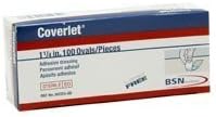 Coverlet Oval Spots Adhesive Dressing, 1 1/4" Oval, 100/Box