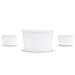 UNIQ [50 Count] White Paper Ice Cream Cups - 4 oz Small Dessert Bowls - Comes In Many Colors & Sizes! Frozen Dessert Supplies