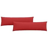 KUTYWEXFM Sofakissen 2er Set Rot 145x40 cm Bequemer Stoffbezug