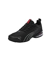 PUMA Erwachsene Voltaic Evo Sneakers 43, Black Stormy Slate for All Time Red Gray