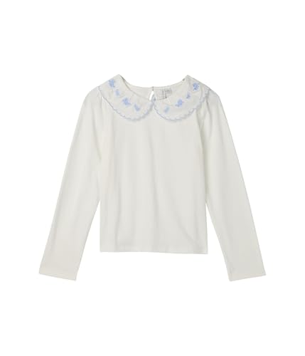 Janie and Jack Girls' Eyelet Collar Top (Toddler/Little Big Kids)