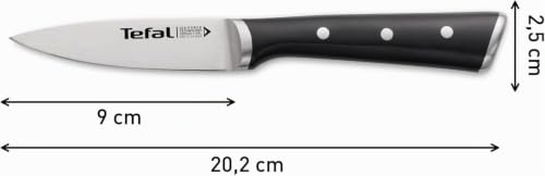 Miniatura 3 de Tefal Ice Force – Cuchillo Pelador 9 cm | Acero Inoxidable Alemán, Tecnología Ice Force -120°C, Corte Preciso, Mango Remachado, Resistente a la Corrosión y Lavavajillas