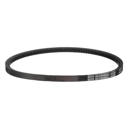 Image of uxcell AX26 EPDM V-Belt, Raw Edge Cogged Industrial Rubber V Belt 1 /2 inch Width x 26 inch Inside Circumference