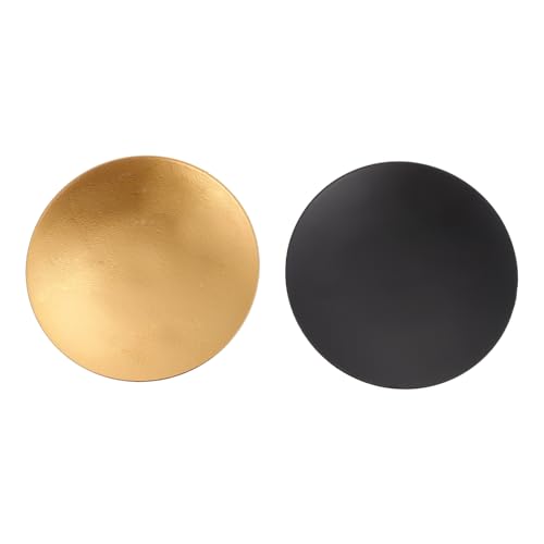 MAGICLULU 2pezzi Vassoio Porta Candele in Ferro Robusto Piattino Per Candela Decorativo Portacandele Per Casa e Eventi Speciali