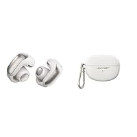 Bose Ultra Open Earbuds (White Smoke) with Bose Silicone Case Cover (White Smoke)