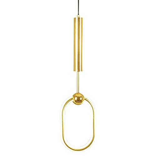 Chandelier LED doré réglable moderne pour éclairage de bar et restaurant