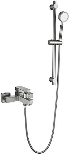 Robinet de baignoire mitigeur de douche mural en acier inoxydable nickel LWX