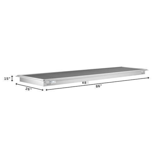 Colador de piso de acero inoxidable 24x84 pulgadas miniatura 2