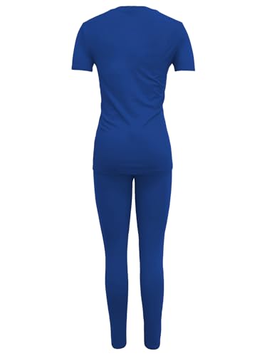 Image of TOPONSKY Womens 2 Piece Sports Outfit Tracksuit Shirt Shorts Jogger Bodycon Sets