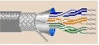 9843 150FT 24 AWG 3P Stranded Overall Foil/TC Braid 90% Computer Cable for Low-Cap EIA RS-485 CM - Chrome Belden