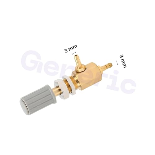 Image of 3MM Dental Chair Water Control Regulator Valve with Tea Shape Nipples - Metal Copper Water Pressure Regulating Valve Nozzle, Oral Cleaning Hose Turbine Switch Replacement Spare Part