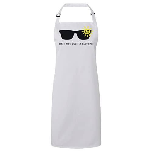 Tablier cuisine blanc original lunettes de soleil une idée cadeau drôle pour passionnée