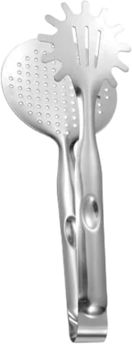 Pinzas de cocina, Pinzas for freír alimentos con filtro de acero inoxidable, cuchara ranurada for pasta, cuchara multifunción for cocinar con pinza, cucharón, colador de alimentos, herramienta con pin
