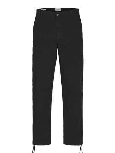 JACK & JONES Herren Cargohose JPSTKANE JJBARKLEY -Relaxed Fit - S M L XL XXL, Größe:36W / 32L, Farbe:Black 12258150