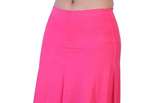 Image of Women's Solid High Waist Flared Classic Maxi Skirt | Stretchable Flared Viscose Skirt for Ladies | Foldover Waistband | Festive, Party, Lounge & Casual Wear
