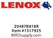 Lenox 20487B818R RECIPS-B818R 8 X3/4 X035X18-200X20X09X14 (Pack of 10)