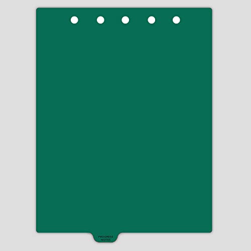 Carstens - Heavy Duty Progress Notes Plastic Ring Binder Dividers, Bottom Tab, 1/9 Cut, Tab 4 Position, US Letter, Pack of 10, (2617-04) - Ideal Medical Chart Dividers for 3 Ring Binders