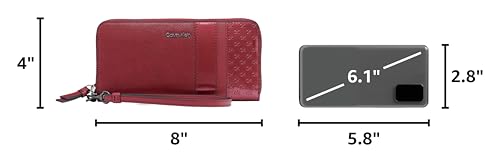 Image of Calvin Klein Women's Key Item Saffiano Continental Zip Around Wallet With Wristlet Strap