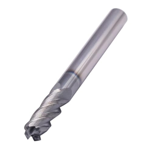 Image of 1 /4 inch 4 Flute Solid Carbide End Mill - .060 inch Corner Radius, AlTiN Coated | 35 Helix, 1 /4 inch Cutting Dia, 1 /4 inch Shank Dia, 3 /4 inch LOC, 2-1 /2 inch OAL For Milling Alloy Steel, Cast Iron, Copper